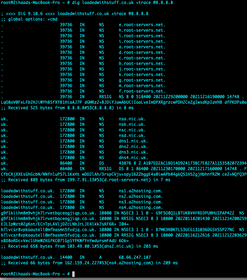 dig_trace command